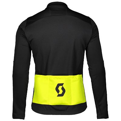 Превью  Велокуртка SCOTT RC Warm Hybrid WB Black/Sulphur Yellow